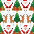 Cheerful Cartoon Santa Reindeer Rug