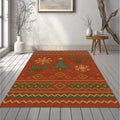 Cozy Christmas Sweater Rug Nordic Fair Isle Snowflake Holiday
