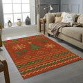 Cozy Christmas Sweater Rug Nordic Fair Isle Snowflake Holiday
