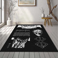 Berserk Iconic Imagery Rug Black White Guts Skull Brand of