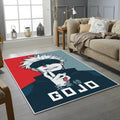 Gojo Pop Art Poster Rug JJK Hope Style Red Blue Fan Mat Manga