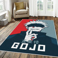 Gojo Pop Art Poster Rug JJK Hope Style Red Blue Fan Mat Manga