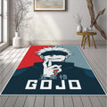 Gojo Pop Art Poster Rug JJK Hope Style Red Blue Fan Mat Manga