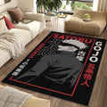 Gojo Pop Art Poster Rug JJK Hope Style Red Blue Fan Mat Manga