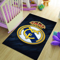 Real Madrid Crest Rug Luxury Man Cave Minimalist Mat Soccer Fan