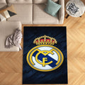 Real Madrid Crest Rug Luxury Man Cave Minimalist Mat Soccer Fan
