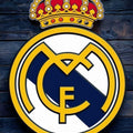 Real Madrid Rug Navy Blue 3D Texture Non-Slip Mat Modern Soccer