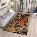 Japanese Tiger Ukiyo-e Rug Living Room Decor Non-Slip Washable