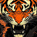 Roaring Tiger Face Rug Man Cave Gaming Room Decor Non-Slip