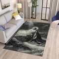 Jesus Prayer Gethsemane Rug Religious Living Room Decor Washable
