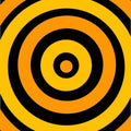 Retro Orange Bullseye Rug Modern Living Room Decor Non-Slip
