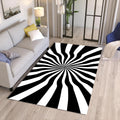 Hypnotic Optical Illusion Rug Modern Living Room Decor Non-Slip