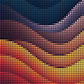 Colorful Pixel Art Mosaic Rug Gaming Room Office Decor Non-Slip