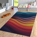 Colorful Pixel Art Mosaic Rug Gaming Room Office Decor Non-Slip