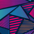 Neon Geometric Pop Art Rug Gaming Room Teen Bedroom Decor