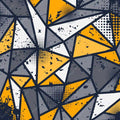 Grunge Geometric Yellow Rug Teen Boy Bedroom Gaming Room Decor