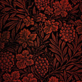 Dark Red William Morris Style Rug Gothic Victorian Living Room