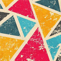 Grunge Geometric Triangle Rug Teen Bedroom Living Room Decor