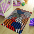 Op Art Striped Circles Rug Modern Living Room Decor Non-Slip