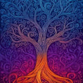 Psychedelic Tree of Life Rug Boho Living Room Decor Non-Slip