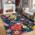 Pop Art Music Doodle Rug Gaming Room Teen Bedroom Decor Non-Slip