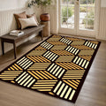 Isometric 3D Cube Pattern Rug Modern Living Room Decor Non-Slip