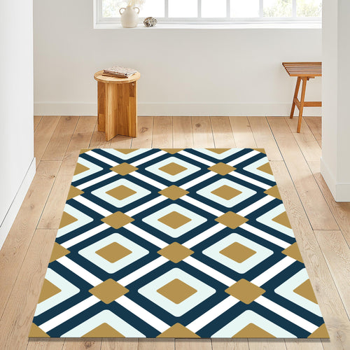 MCM Geometric Diamond Rug Living Room Office Decor Non-Slip