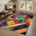 Art Deco Stained Glass Rug Living Room Office Decor Non-Slip