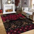 Ornate Mandala Medallion Rug Luxury Living Room Decor Non-Slip