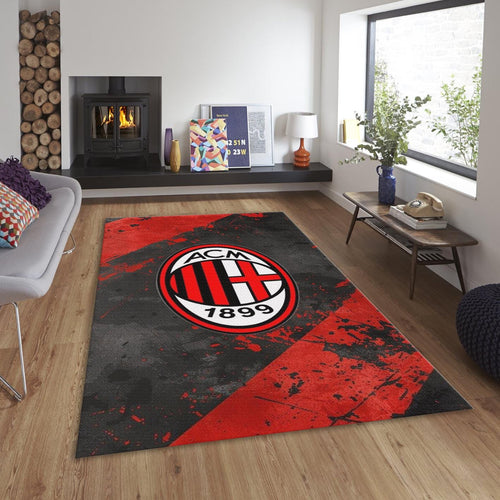 AC Milan Rug, Rossoneri Fan Decor Football Club Logo San Siro