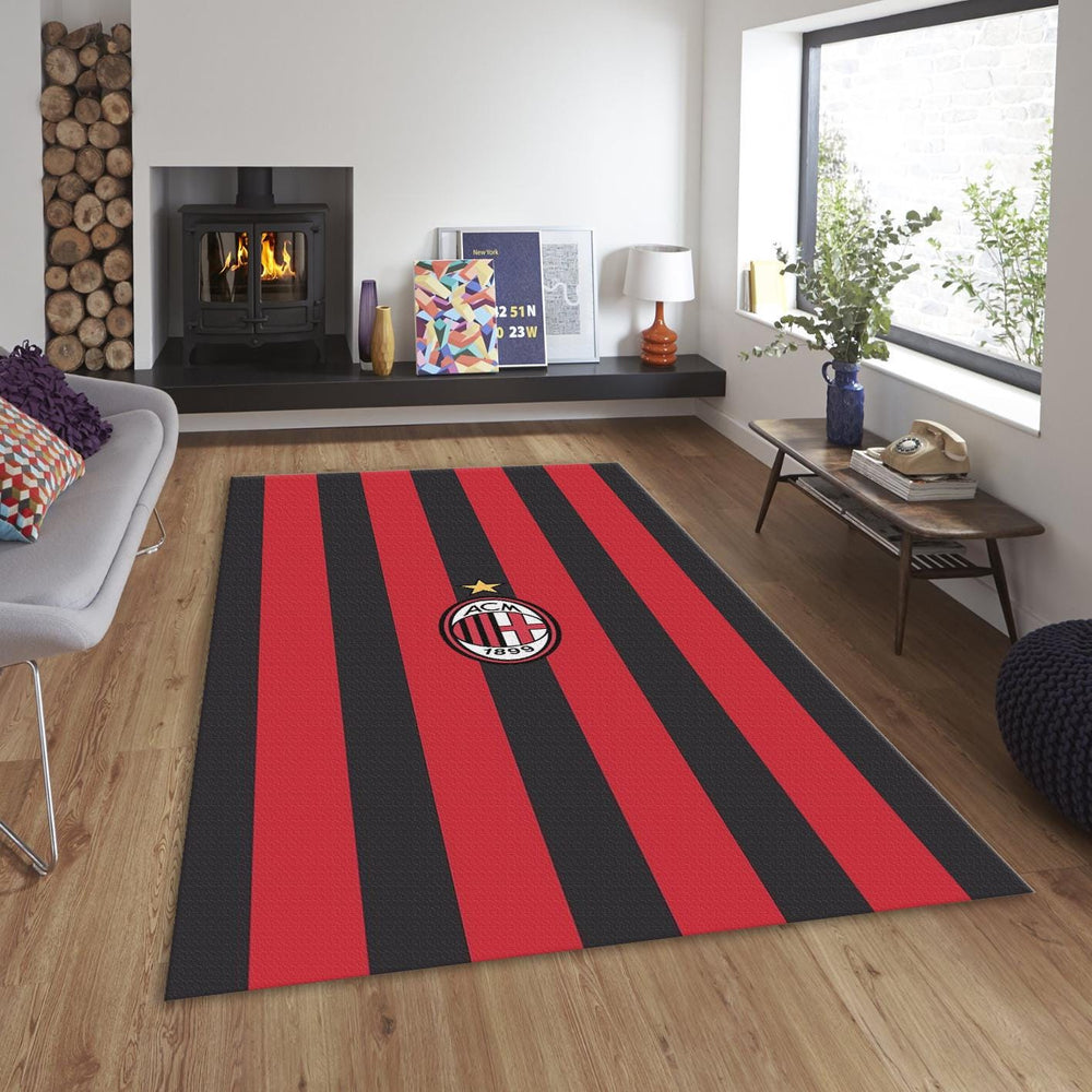 AC Milan Rug, Classic Rossoneri Stripes