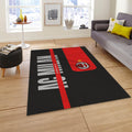 AC Milan Typography Mat, Football Stripe Art