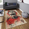 Vintage Style Soccer Rug, Ronaldo 7 Profile