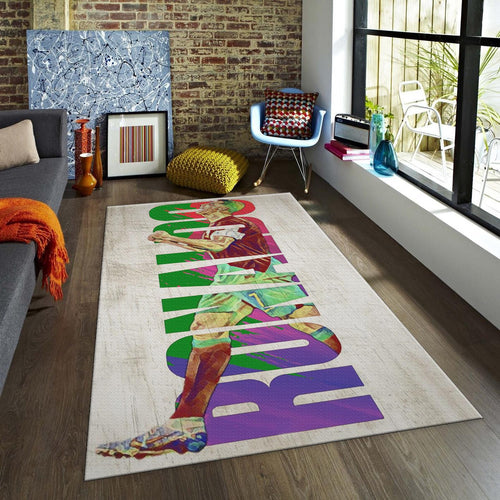 Cristiano Ronaldo Rug, Vintage Style Soccer Rug