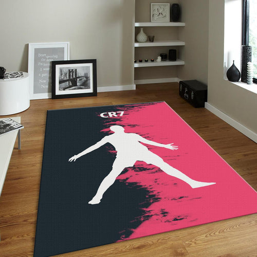 Cristiano Ronaldo Rug, Watercolor Art Portrait