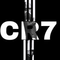 Cristiano Ronaldo Rug, White and Black Poster Art