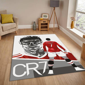 Cristiano Ronaldo Rug CR7 Art Football Legend Carpet