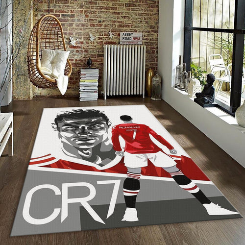 Cristiano Ronaldo Rug CR7 Art Football Legend Carpet