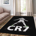 Cristiano Ronaldo Rug, CR7 Art Football Legend Carpet, Non-Slip