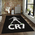 Cristiano Ronaldo Rug, CR7 Art Football Legend Carpet, Non-Slip