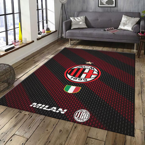 AC Milan Jersey Rug, Mesh Texture Design
