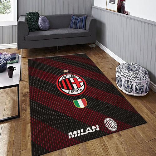 AC Milan Jersey Rug, Mesh Texture Design