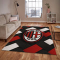 AC Milan Rug, Woven Texture Design Rossoneri Football Art 3D