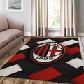 AC Milan Rug, Woven Texture Design Rossoneri Football Art 3D