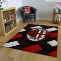 AC Milan Rug, Woven Texture Design Rossoneri Football Art 3D