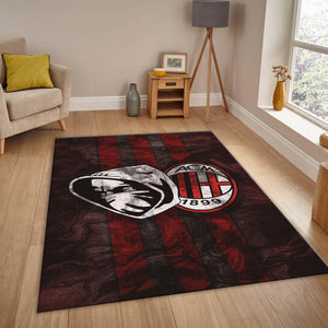 AC Milan Ultras Rug, Hooded Skull Art