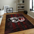AC Milan Ultras Rug, Hooded Skull Art