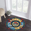 Pirate Treasure Map Kids Rug Nautical Skull Compass Play Mat