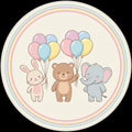 Cute Animal Balloon Rug Pastel Nursery Rug for Baby Room, Toddler