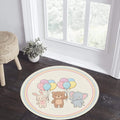 Cute Animal Balloon Rug Pastel Nursery Rug for Baby Room, Toddler